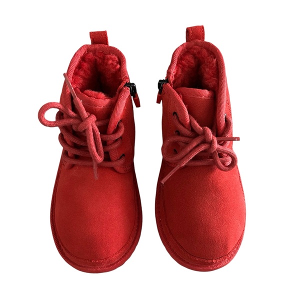 UGG NWOT Unisex Neumel Il Boots Toddler Chukka Red Size 10 - Picture 2 of 11